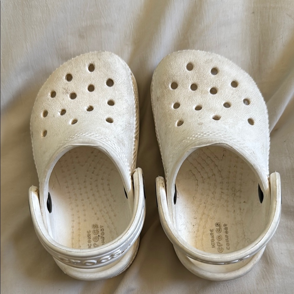 Kids White Crocs Shoes toddler C5